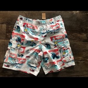 Hollister mens new comics swim trunks size L